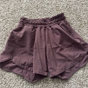Lululemon Athletica Purple Athletic Shorts Elastic Waistband